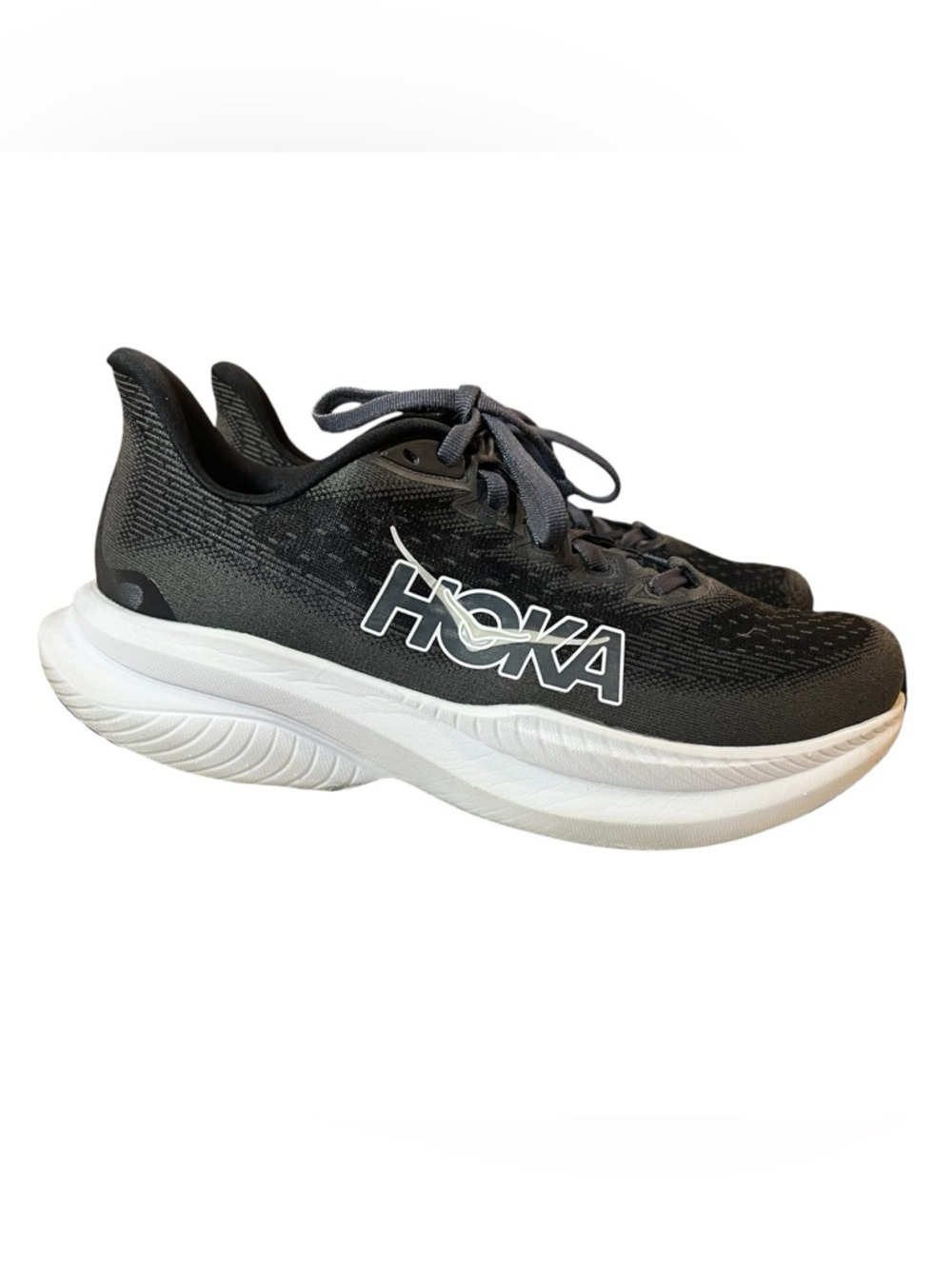 Hoka One One Mach 6 Running Shoes Black White Women’s 8.5 EU 40 2/3 - Picture 2 of 10